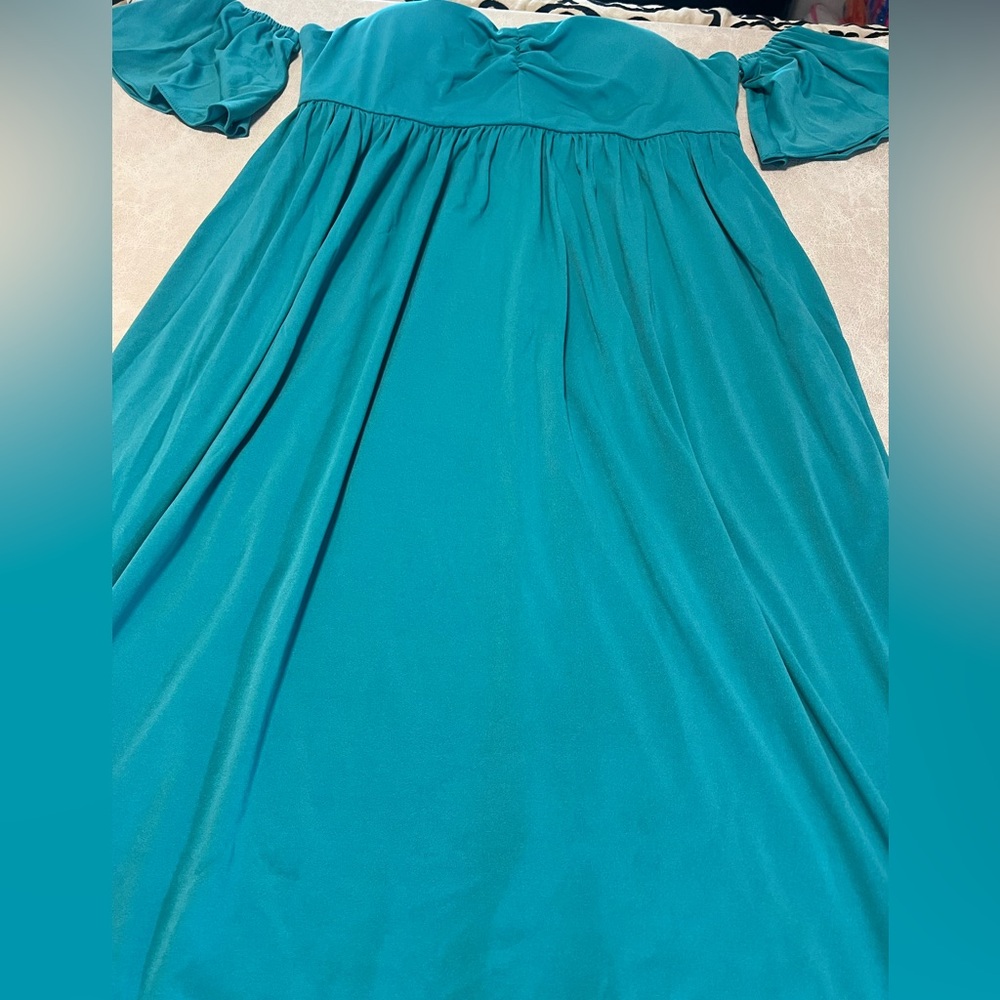 #7668. NEW! Dress Alisa Women's Turquoise Maxi/Formal Dress. Size XXL